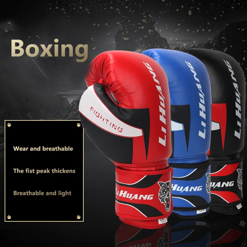 Fitness Boxing Gloves Adult Sparring Training Muay Thai Combat Fighting Boxing Gloves Breathable Taekwondo Boxing Gloves