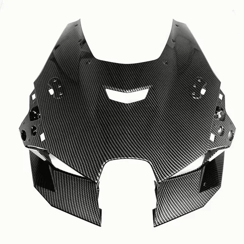 カーボンファイバーカラーフロントノーズアッパーヘッドライトフェアリングカワサキ ZX-10R ZX10R 2021 2022 2023