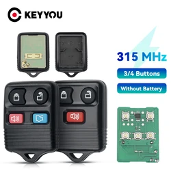 Keyyou 3/4 botão remoto chave do carro 315mhz para ford ecosport mazda tribute v6 3.0 controle remoto clicker transmissor cwtwb1u345