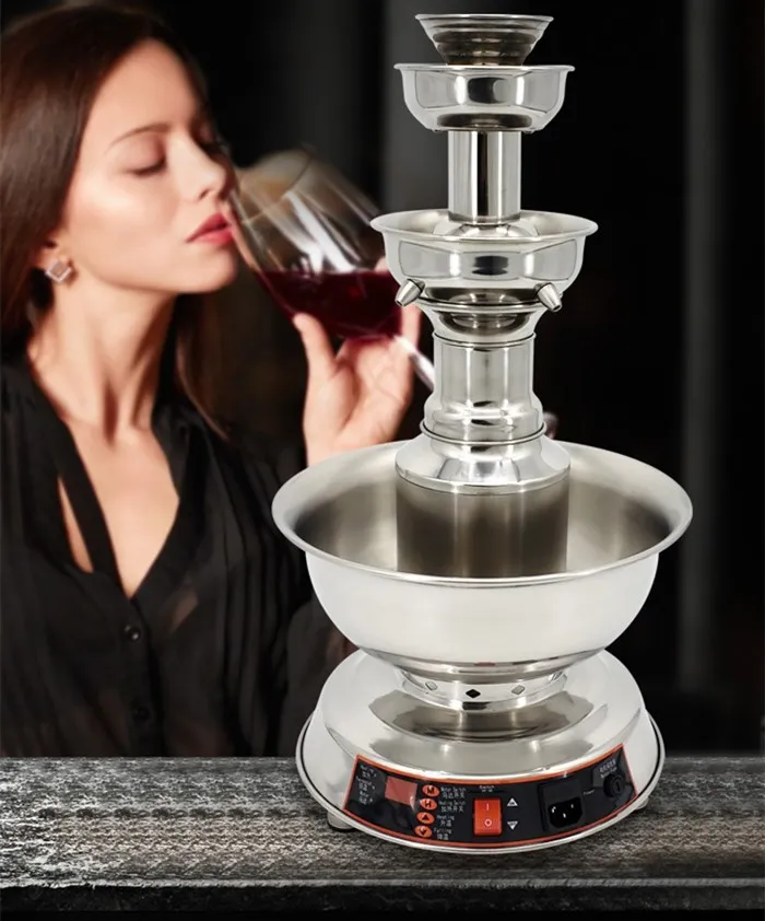 

Stainless Steel Wine Fountain Water Beer Dispenser Machine for Party champagne Fountain Drink Machine