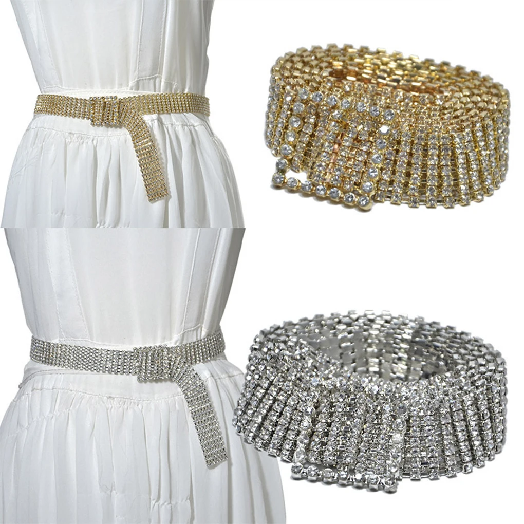 

Sparkling Sequins Waist Belt Elastic Stretchable Waistband Decoration