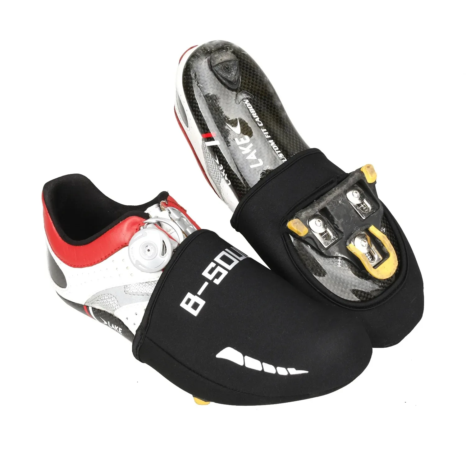 B-SOUL Cycling Windproof Shoe Covers for Road and Mountain Bikes, Dustproof and Cold-resistant, Insulated and Warm