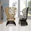 Wicker Armchair and Coffee Table Set for Outdoor Patio Garden Villa Terrace Hotel Use Creative Leisure Rattan Furniture for