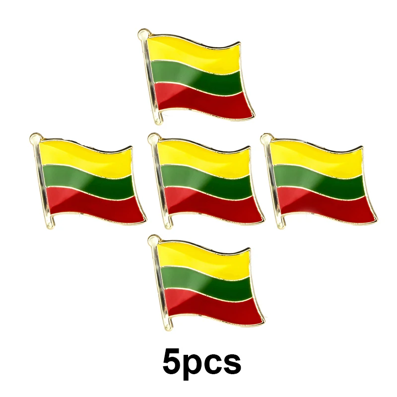 

1-100pcs Lithuania Flag Lapel Pin Flag badge Brooch Pins Badges