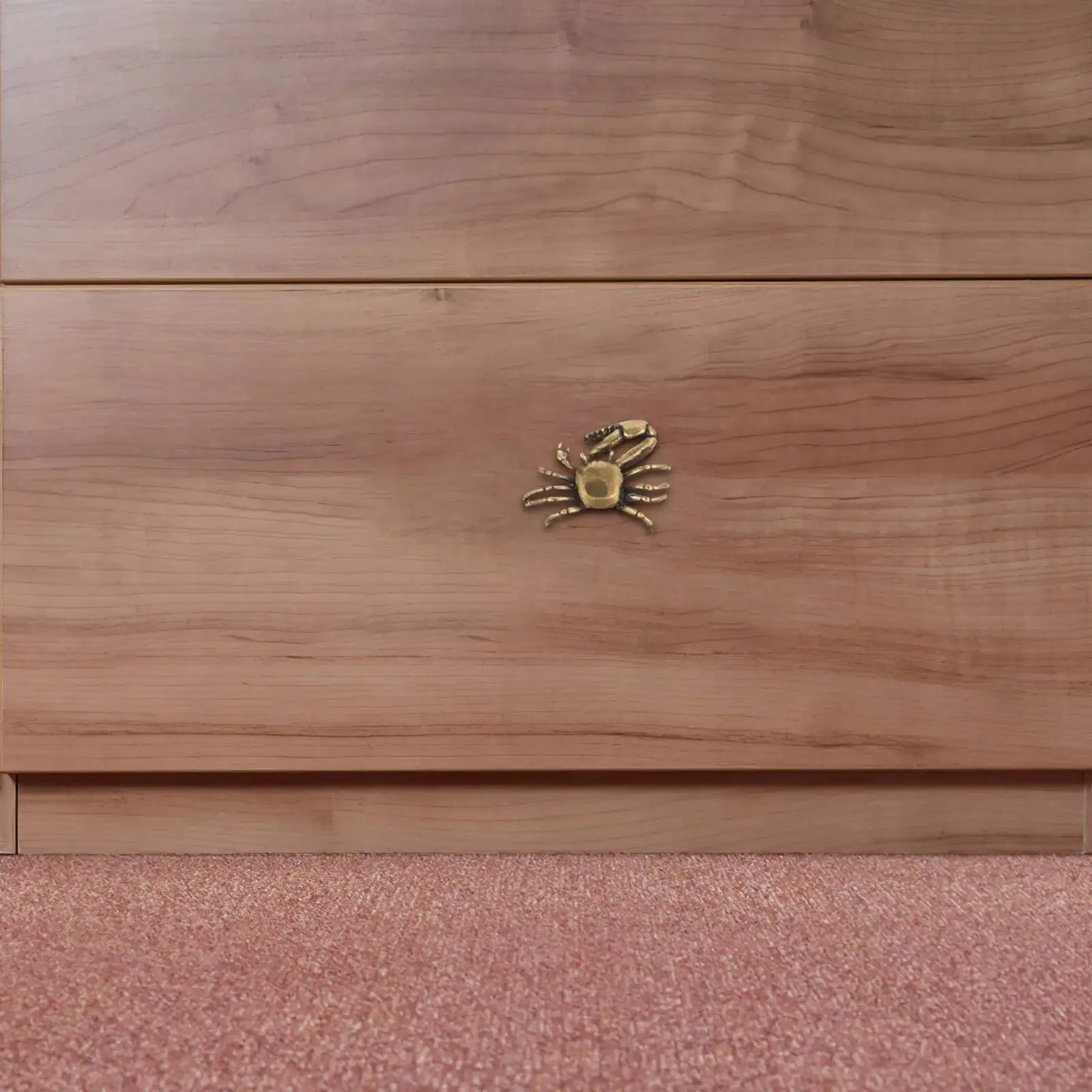 

2Pcs Creative Brass Crab Cabinet Knobs Nautical Themed Drawer Pulls Coastal Decor Handles For Kitchen Wardrobe And Dresser
