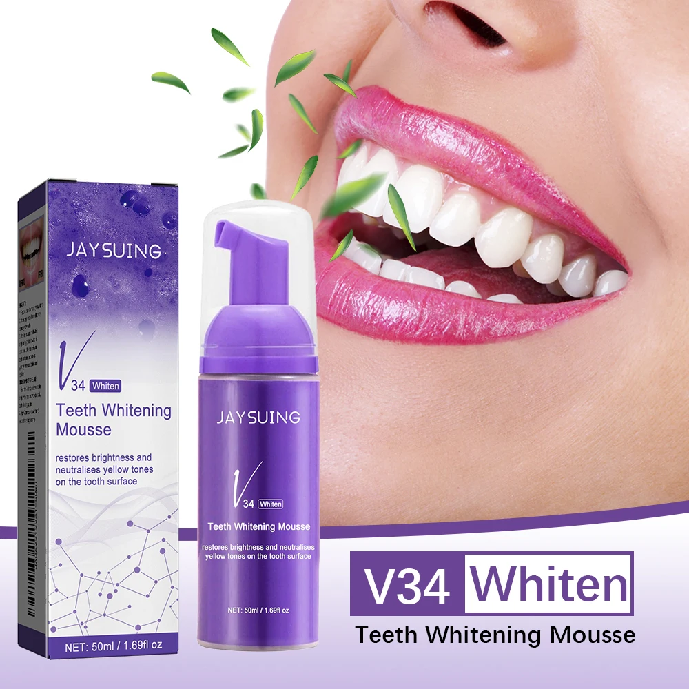 V34 Mousse Teeth Cleaning Toot - Teeth Whitening Effective recension och pris
