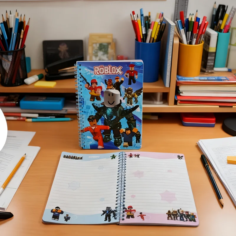    40 pagina's Roblox Coil Notebook Cartoon Virtuele wereld Games Patroon Student Briefpapierbenodigdheden Kantoor Kladblok Geschenken