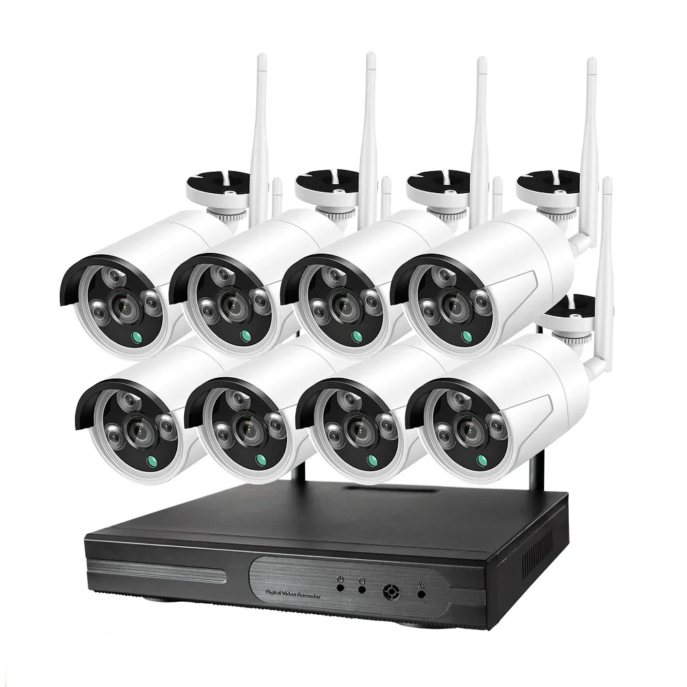 

8CH Wireless CCTV System 1536P NVR Wifi Outdoor 3MP AI IP Camera Security System Video Surveillance LCD