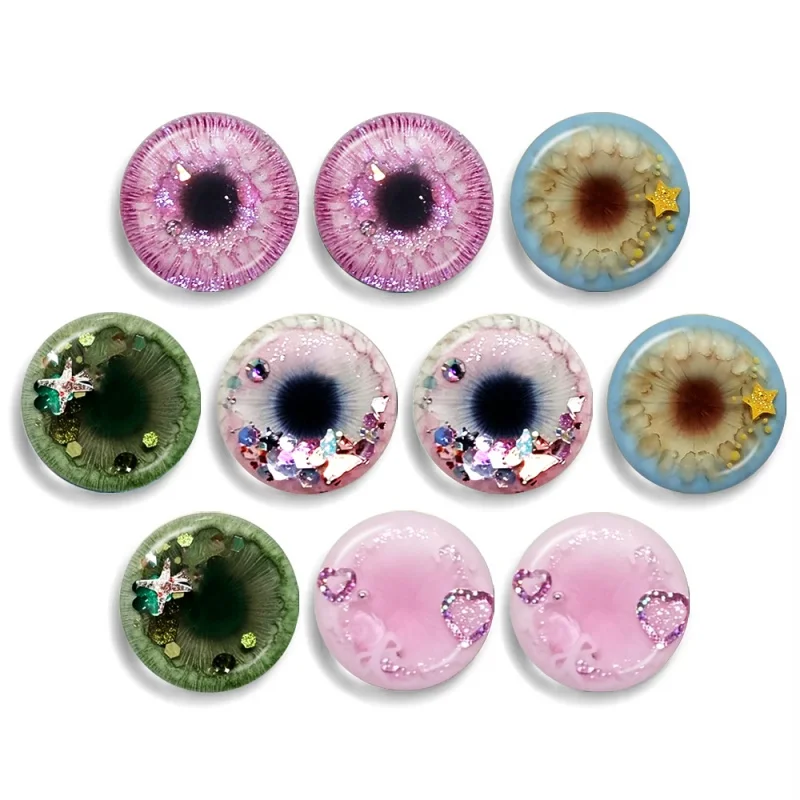 Blyth Doll BJD Toy Anime Doll Glass Eyes Cabochons Round 12MM-30MM Handmade Girl Toy Drop Glue Eye DIY Jewelry Accessory