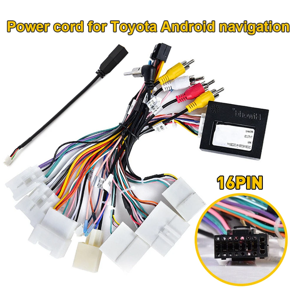 

Wired Harness Adapter Canbus Box Radio Wiring Harness Car Stereo Audio Power Wiring Harness Cable for Toyọta Most Vehicles