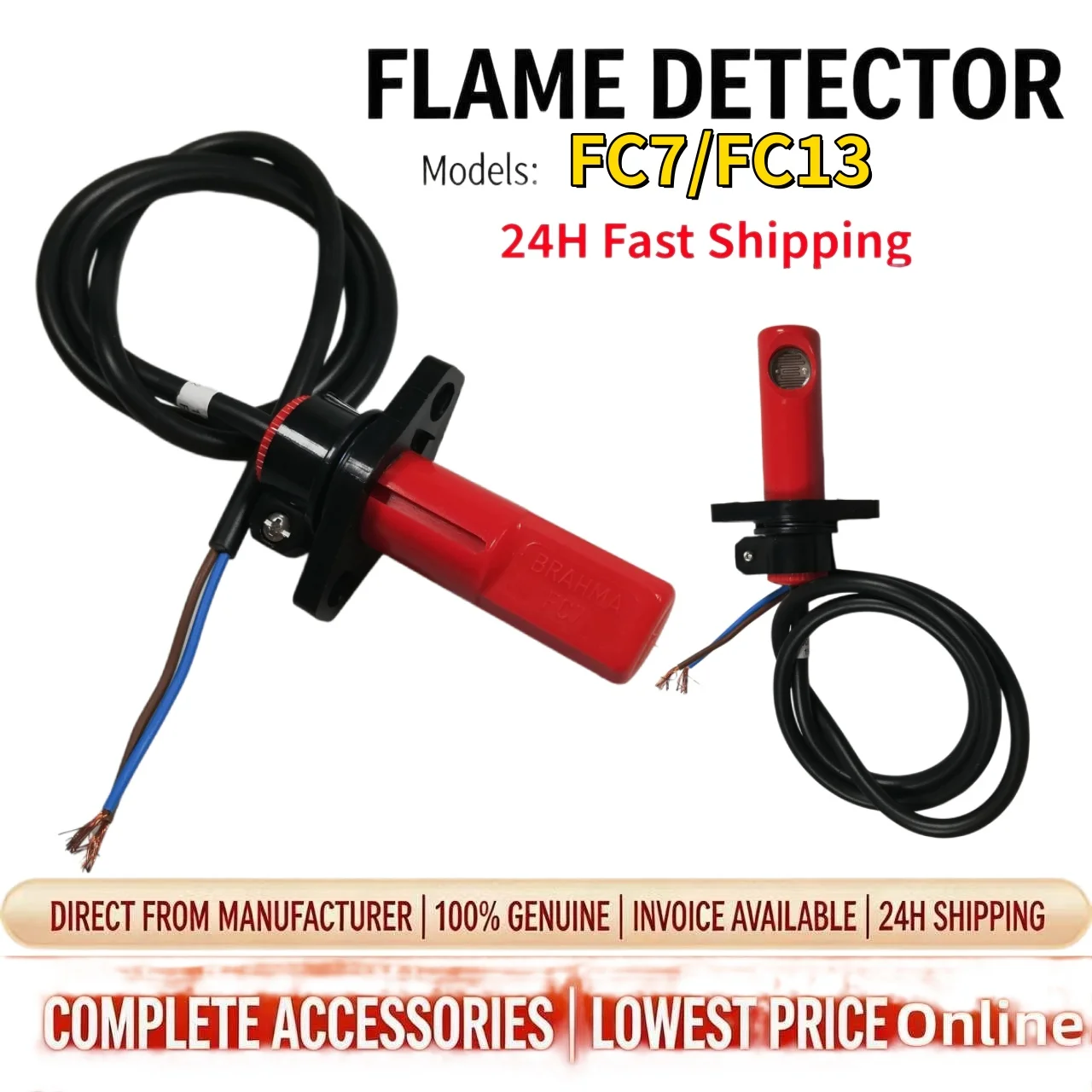 

Burner Flame Detection Photocell FC7 Photosensitive Eye FC13 Phototube Combustion Equipment Maintenance Parts 24h Fast Shipping