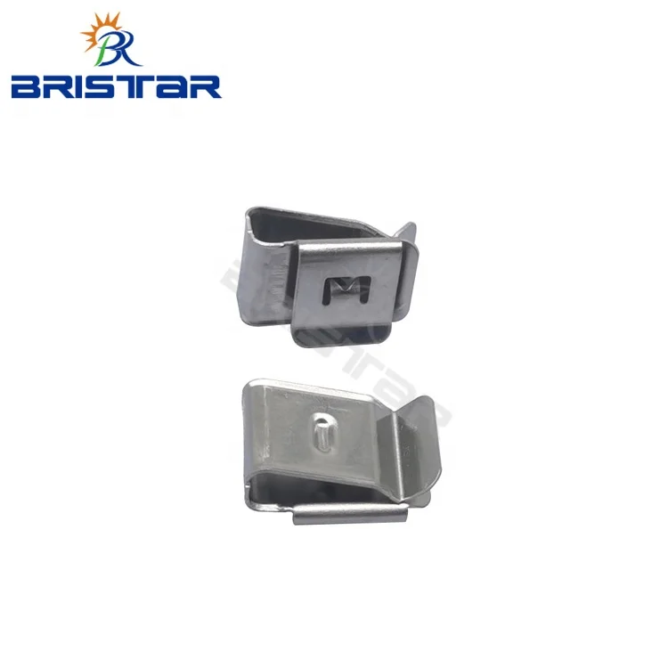 90-Degree SUS304 Stainless Steel PV Cable Clip, Solar Panel Mount Auxiliary Accessories, Bend Design Parts for Compact Space Sol