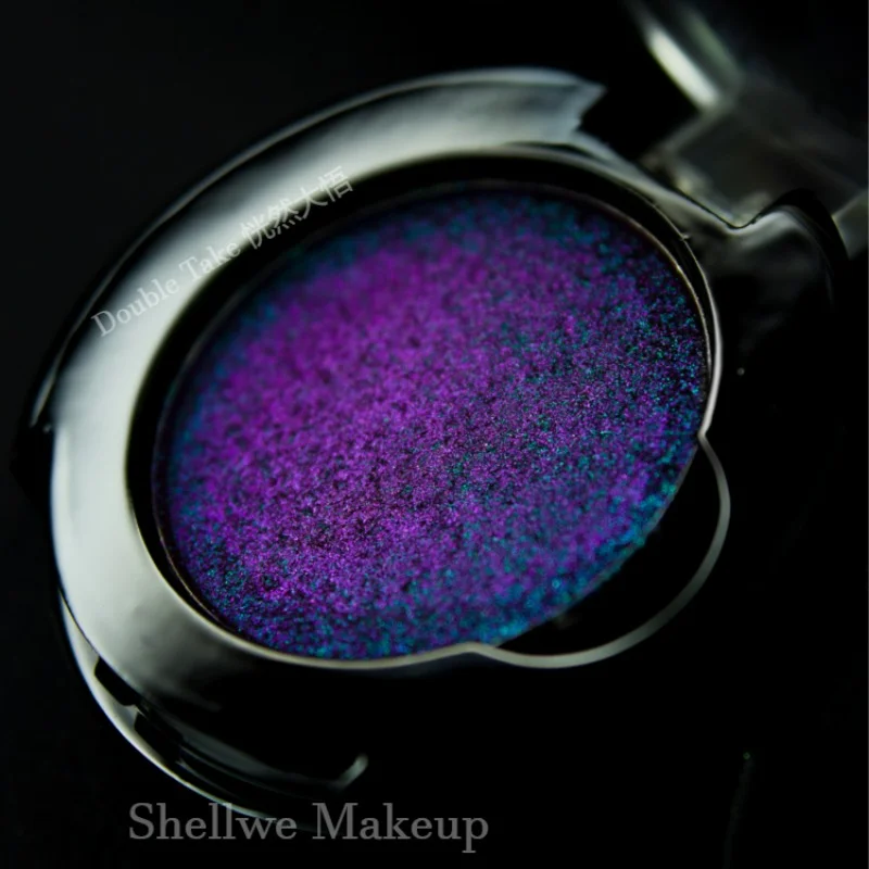 Shellwe Makeup Dazzle Duochrome High Quality Multichrome Pressed Eyeshadow Chamelon Pigments Sparkly Eyemakeup Double Take 1.2G