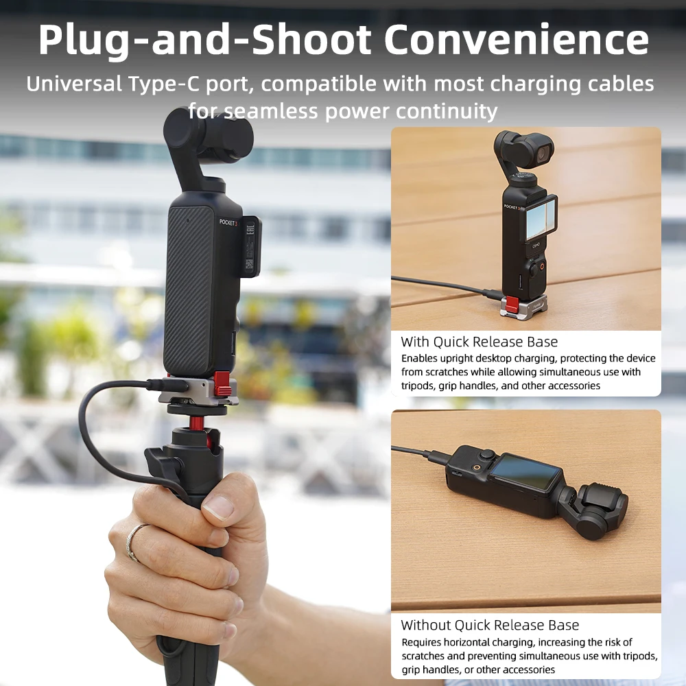 Quick-release Base For DJI Osmo Pocket 3,Adapter Mount With Charging And Lossless Transmission Interface Pocket 3 Accessories