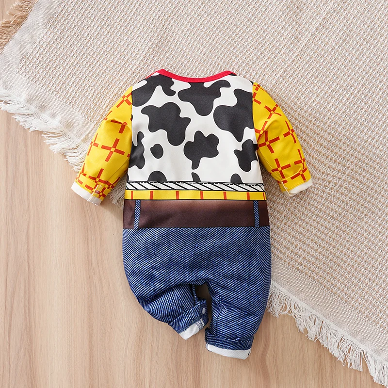ملابس أطفال حديثي الولادة من 0 إلى 24 شهرًا قطعة واحدة سراويل أنيمي بأكمام طويلة مأدبة ربيع الخريف ملابس لحديثي الولادة
