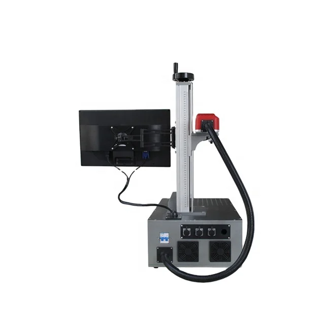 30 watt new design Integrated computer mini fiber mopa color lase marker fiber  marking machine