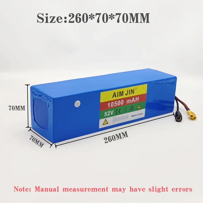 14S3P 52 فولت 10500 مللي أمبير 18650 بطارية ليثيوم أيون حزمة رائجة البيع قدرة عالية للأدوات والمعدات