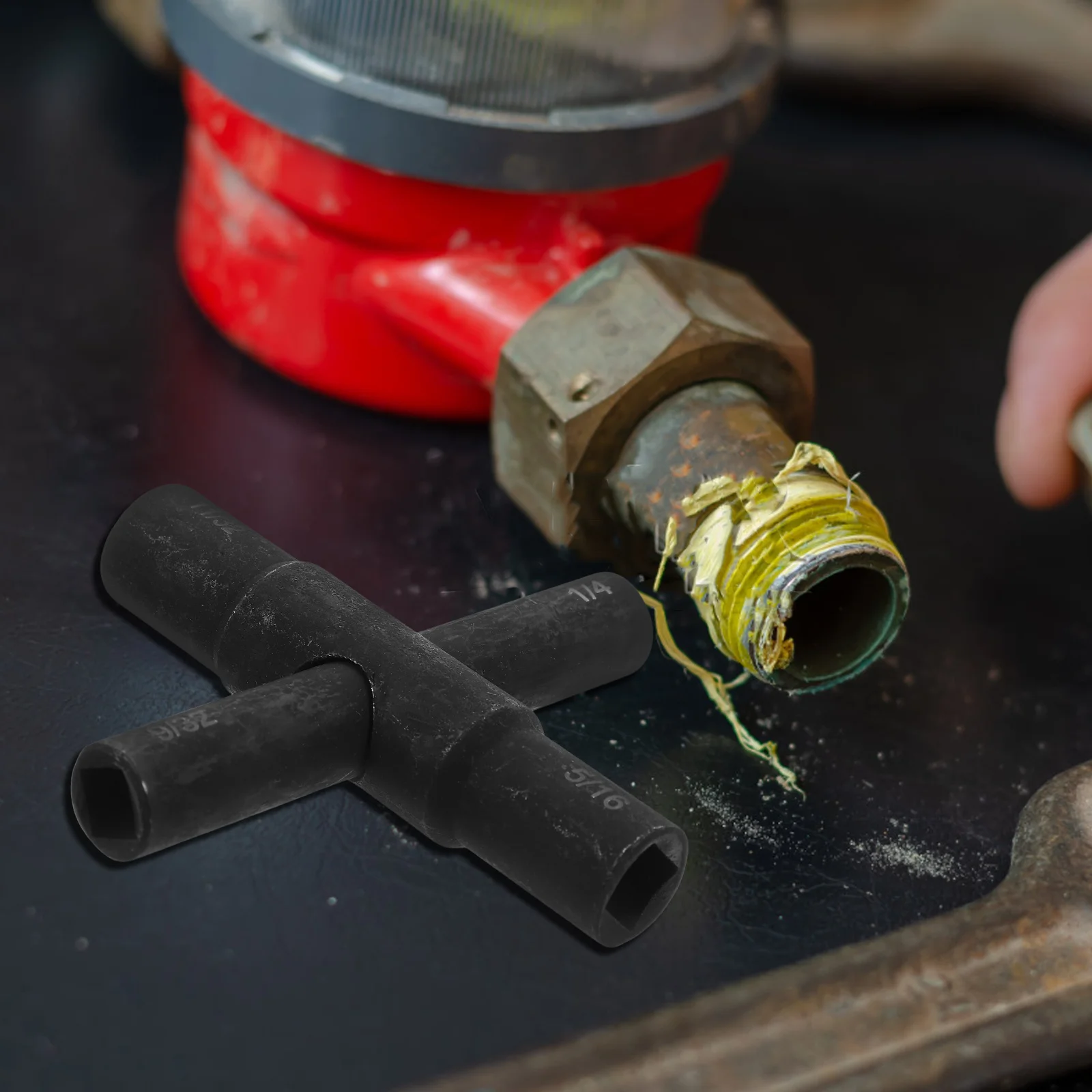 

Key Wrench Multi-Functional Water Key Tool Durable 40cr Steel for Faucets Valves Radiator Bleed Plumbing