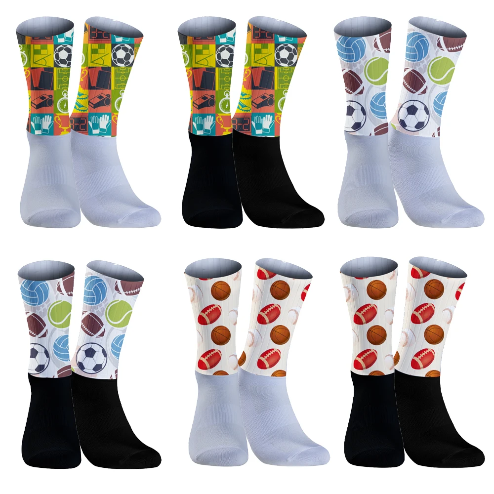 New Men's Cycling Riding Bicycle Socks Breathbale Football SocksSilicone Summer Cyling Socks Cycling profession