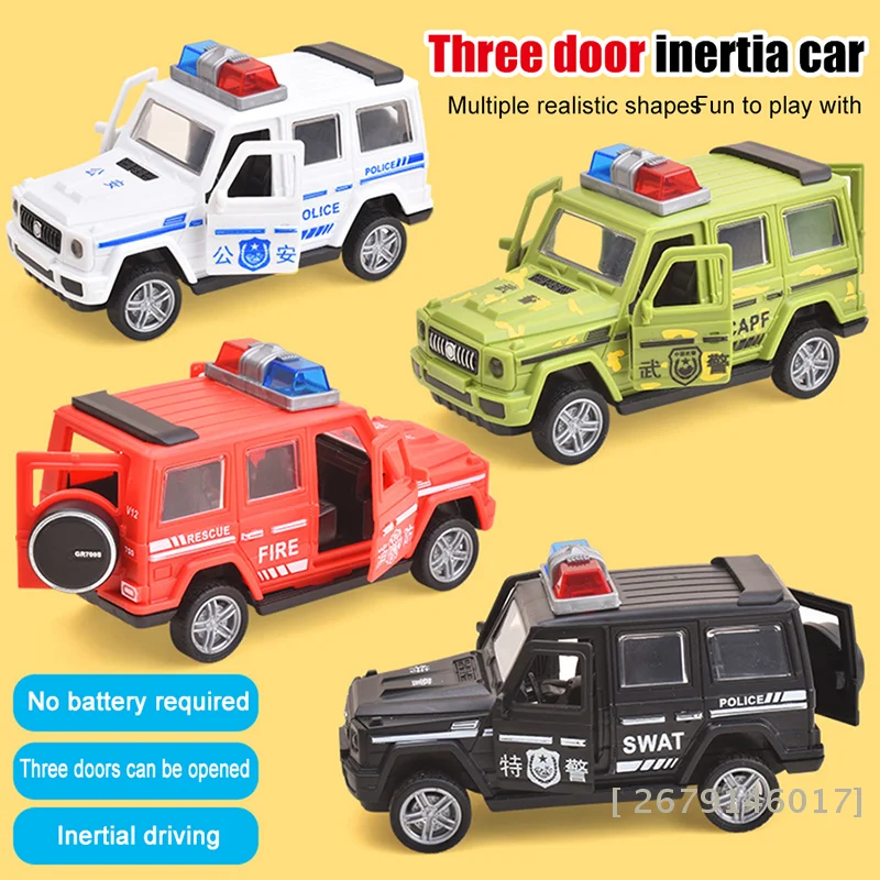 

【YY26】Игрушечная модель автомобиля для имитации пожаротушения, миниатюрная машинка с откатным механизмом, полицейский грузовик, скорая помощь, подарок для мальчиков