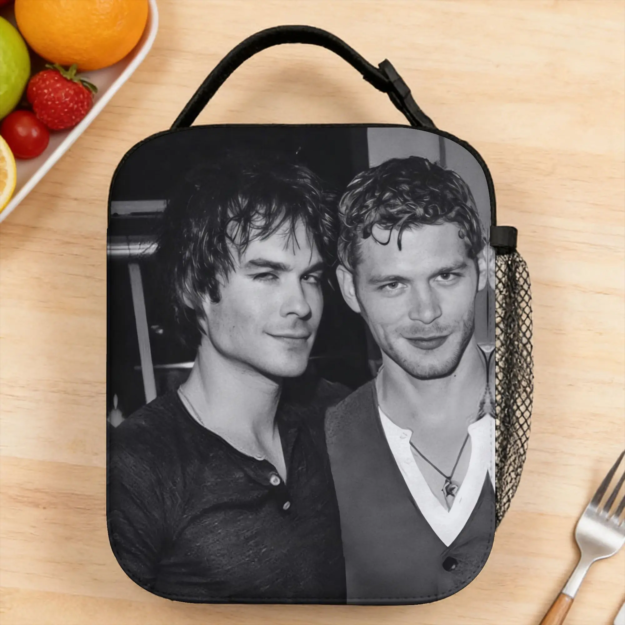 The Vampire Diaries Damon Salvatore TV Series Lunch Bag Casual Lunch Box For Men  Picnic Cooler Bag Oxford Thermal Tote Handbags