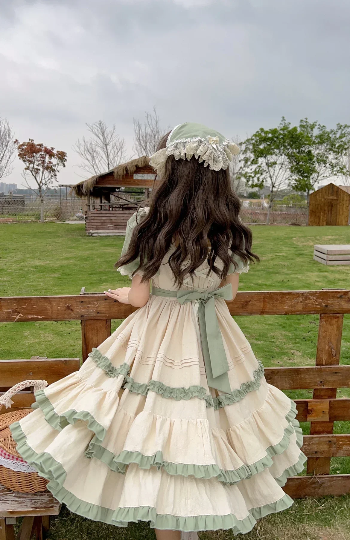 Vestido lolita de manga curta vintage para meninas, estilo japonês, pastoral, festa do chá, princesa, primavera, verão, 2024