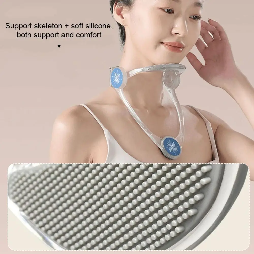 

Adjustable Neck Brace TPU Foldable Posture Corrector Neck Correction Cervical Spine Relief Neck Traction Device Office and Home