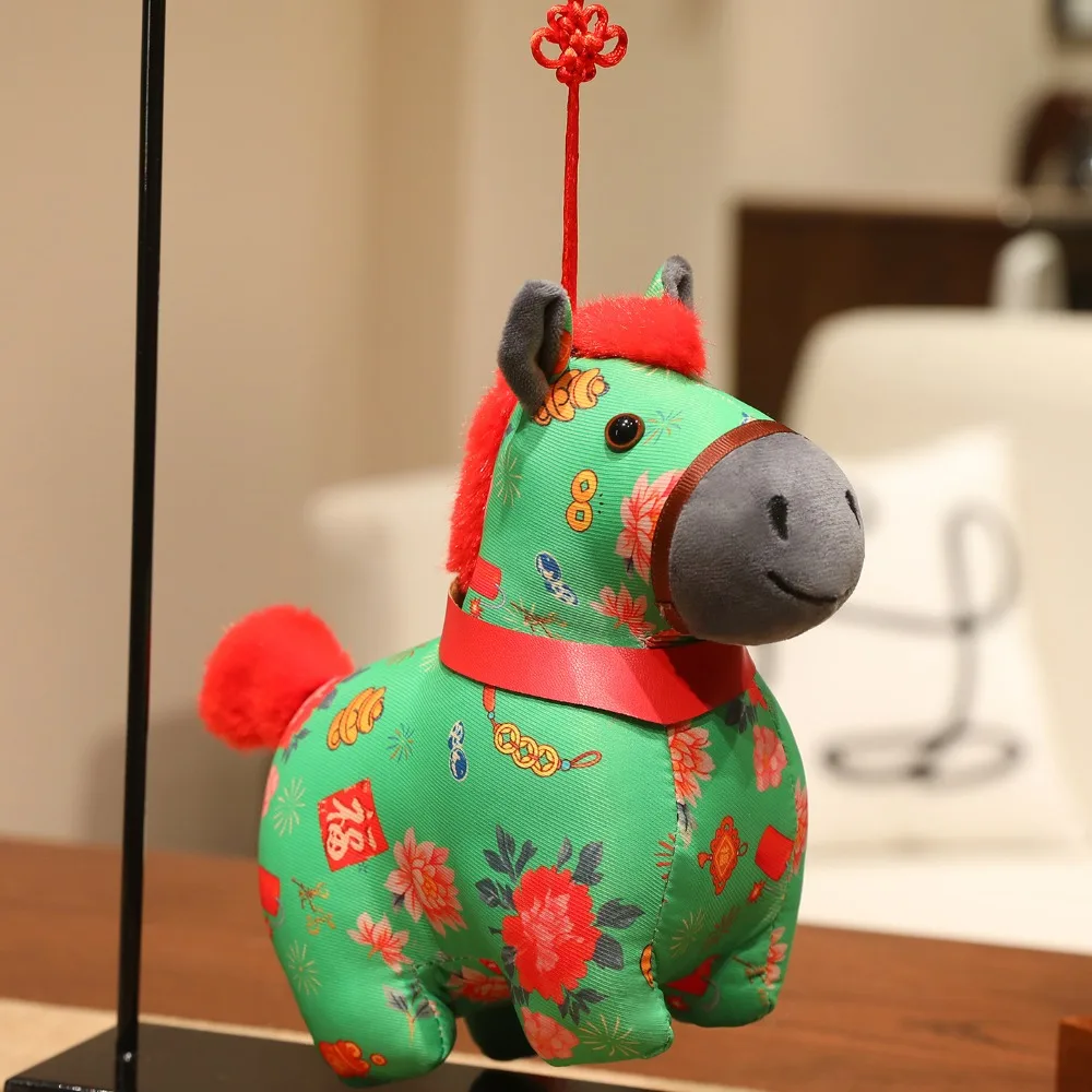 Funny 2026 Horse Mascot Horse Colorful Horse Year Mascot Pony Keychain New Year Decor