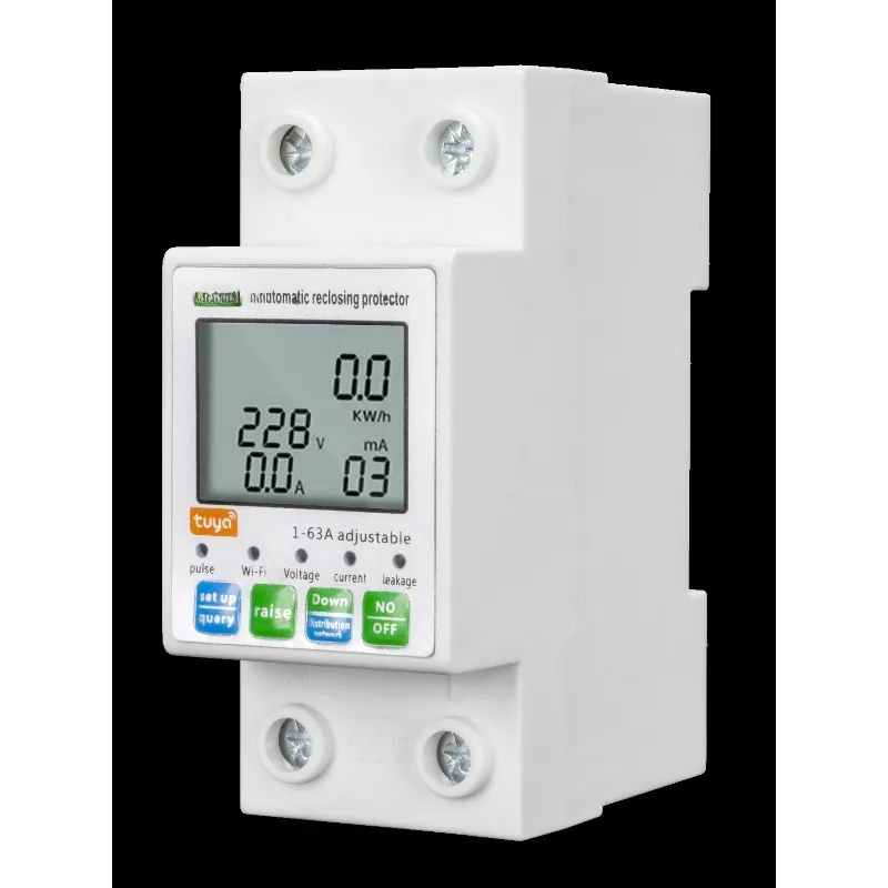 

Intelligent circuit breaker 63a2p mobile phone remote control timer outlet overcurrent and leakage protection
