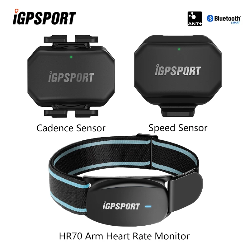 IGPSPORT 속도 센서 CAD70 SPD70 자전거 컴퓨터 속도계 ANT + 자전거 호환, 가민 iGPSPORT 브라이튼 GPS HR40 센서 세트