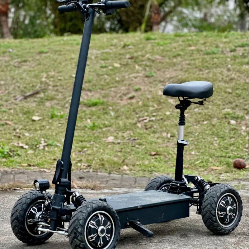 

Factory direct sales electric four-wheel scooter golf cart folding tram old man car long battery life foreign trade