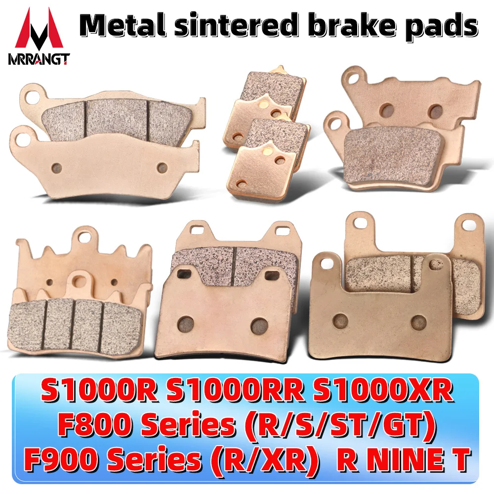 

MRRANGT Metal Sintered Motorcycle Brake Pads Front Rear Set fit for BMW S1000R RR XR F800R S ST GT F900XR R nineT
