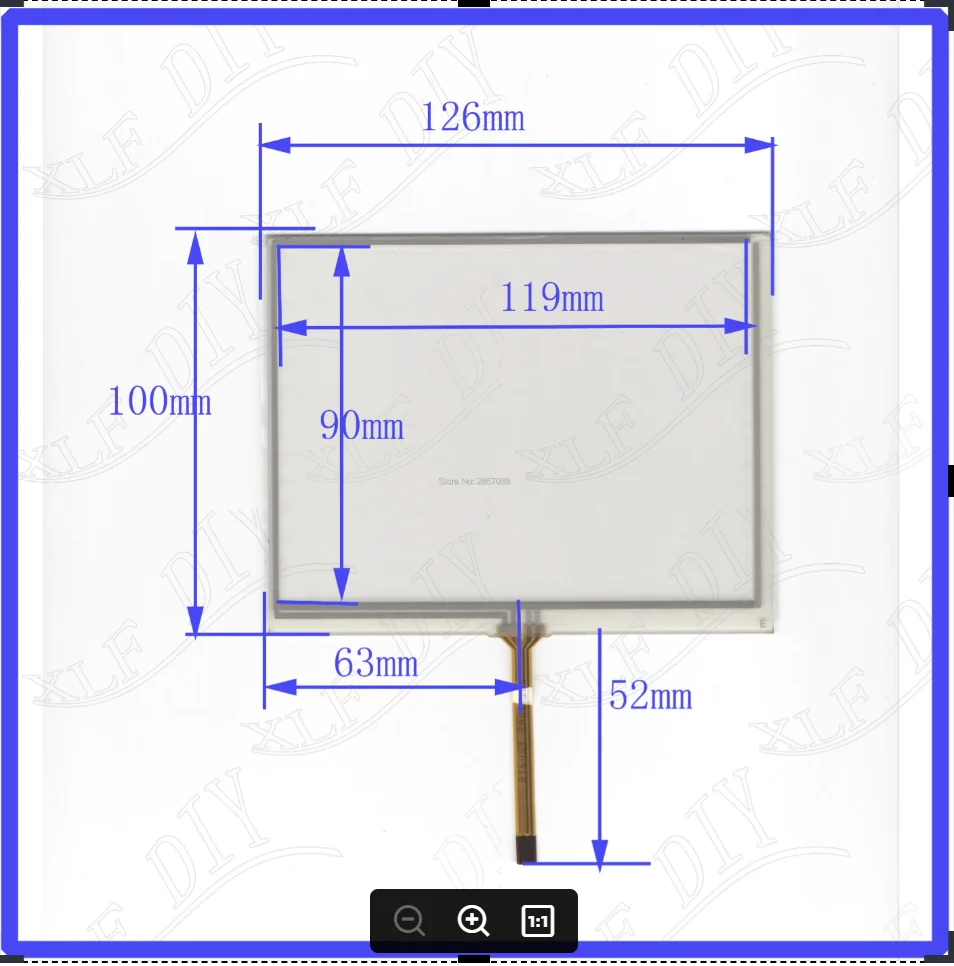 

KDT-586210PCS/LOT 126*100 5.6inch 4 lins Resistance Touch Screenglass touchsensor digitizer GLASS 126mm*100mm Industrial control