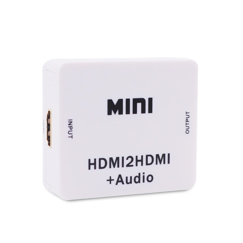 PC 노트북 HDTV용 미니 HDMI 추출기 어댑터 스위처, 1080P HDMI 2HDMI 오디오 HD 변환기