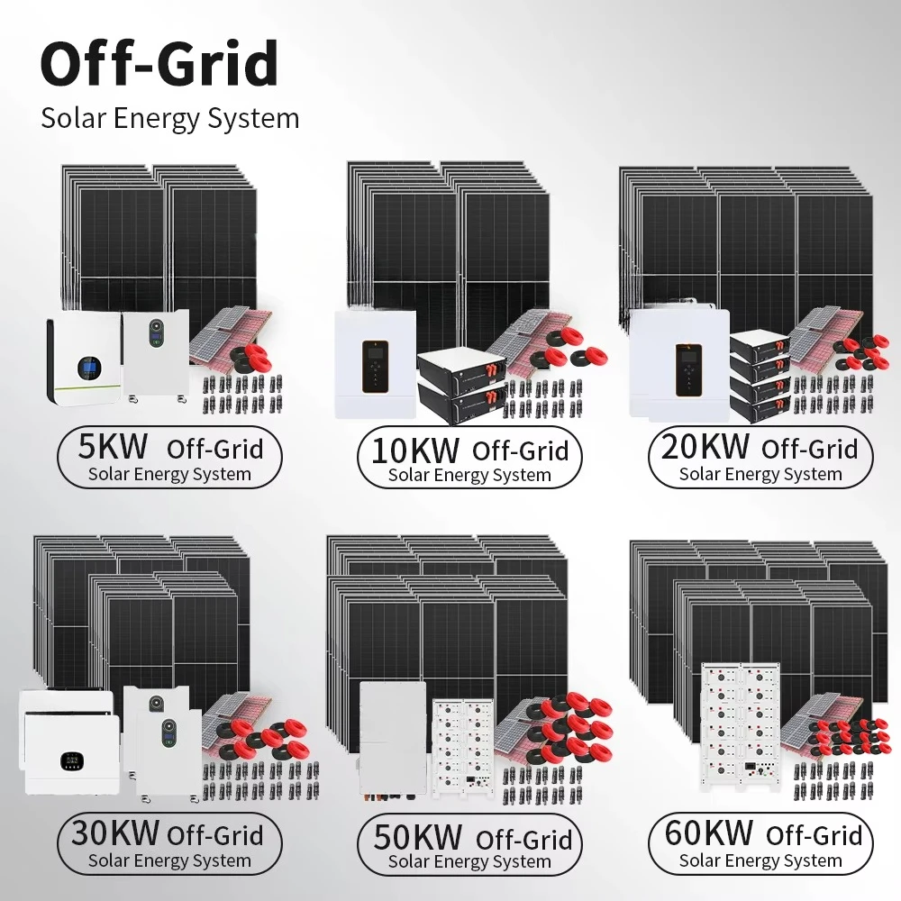 Solar Photovoltaic Energy Kit On-grid 3Phase Hybrid Off Grid 15kw 3kw 5kw 10kw Complete Solar System Home Power for Home