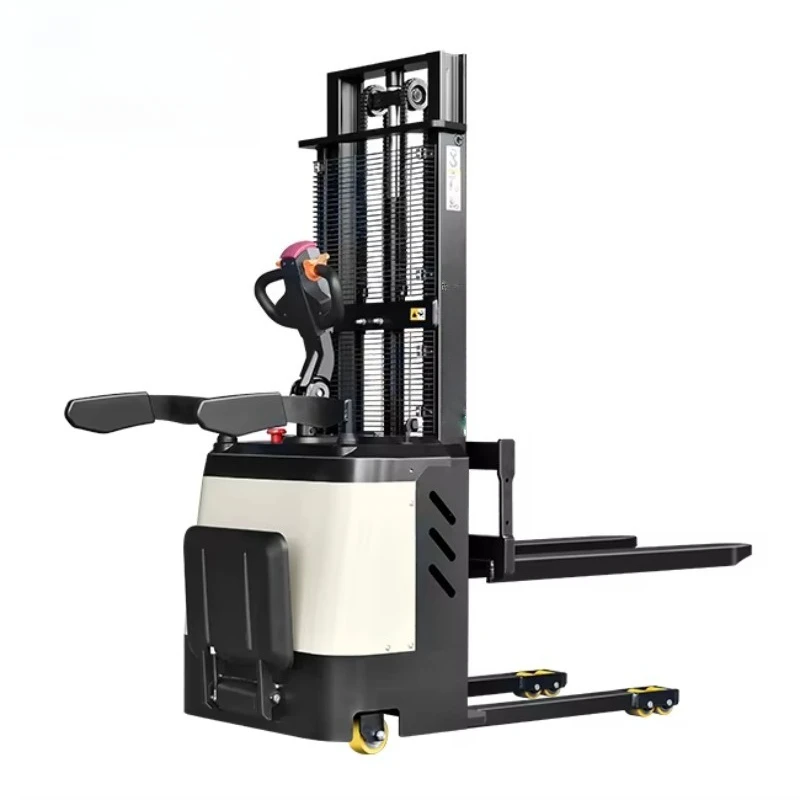 

1.5 Ton 2T 3 Meters 3.5m Pallet Stacker Adjustable Lifting Forks Walking Stand on Type Electric Stacking Stacker Truck