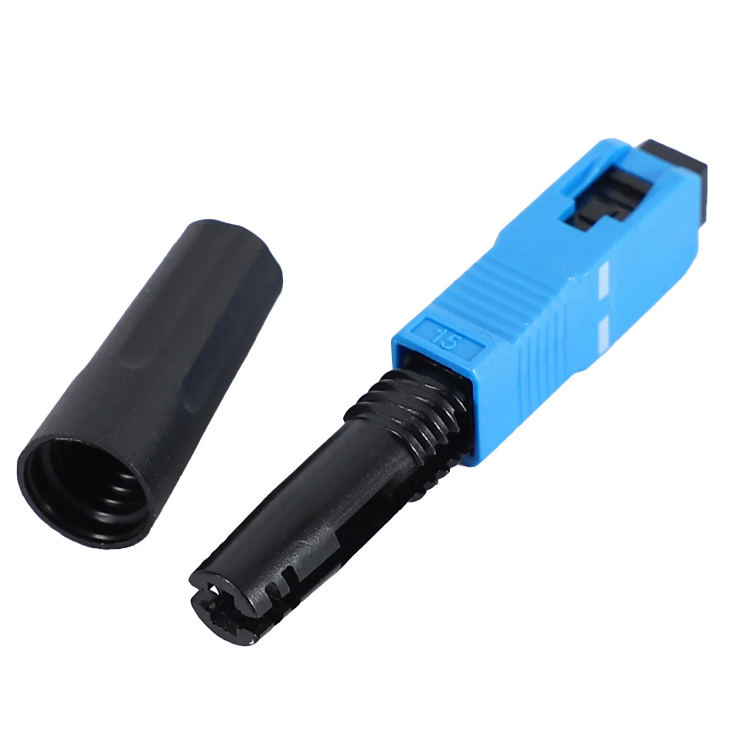 50 Pcs Embedded Sc Upc Fiber Optic Fast Connector Ftth Single-Mode Fiber Optic Sc Quick Connector Sc Adapter Field Assembly
