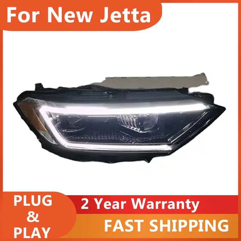 Car Accessories for Volkswagen Jetta Headlights 2019-2022 Sagitar Headlamp DRL Turn Signal High Beam Projector Lens