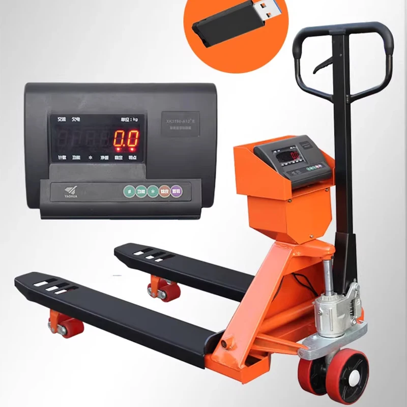 

2-ton Manual Hydraulic Pallet Truck | Hydraulic Forklift Scale with Receipt Printer | Receipt Printing | Multi-funct(Customized)