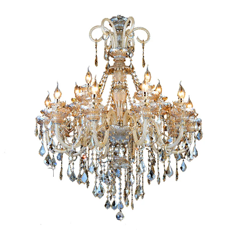 

Cognac crystal chandelier l candle light atmospheric living room light