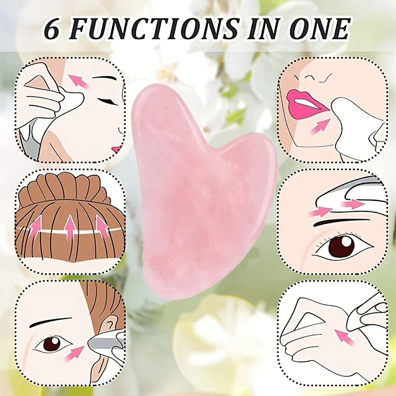 Herzförmiger Gesichtsmassagestab & Gesichtsroller-Set 4 Jahreszeiten Beauty Stick Körper Gua Sha Gesichtspflege-Tools – Detail 3