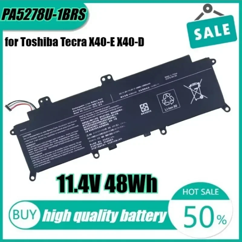 

Аккумулятор для ноутбука 11,4 В 48 Втч PA5278U-1BRS для Toshiba Tecra X40-E X40-D Portege X30-D