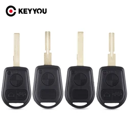 KEYYOU 원격 2 버튼 키 케이스 커버, BMW E31 E32 E34 E36 E38 E39 E46 Z3 교체 자동차 키 쉘