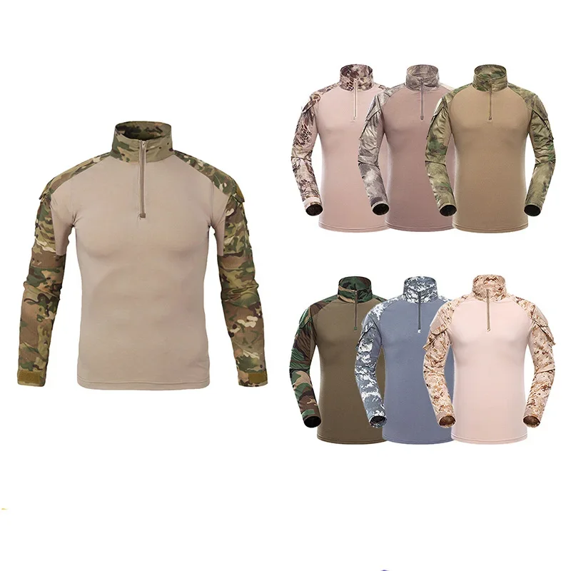 G2 Combat Uniform Shirt Camouflage US Asian Size S-3XL Cargo Sport Tops Airsoft Paintball Tactical T-Shirts Hiking