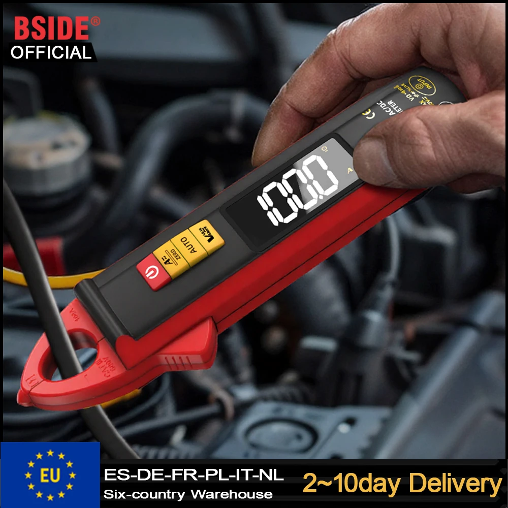 Pince ampèremétrique numérique BSIDE UX1 1mA, ampèremètre de haute précision, pince True RMS, courant CC/CA, testeur de température électrique pour réparation automobile, multimètre