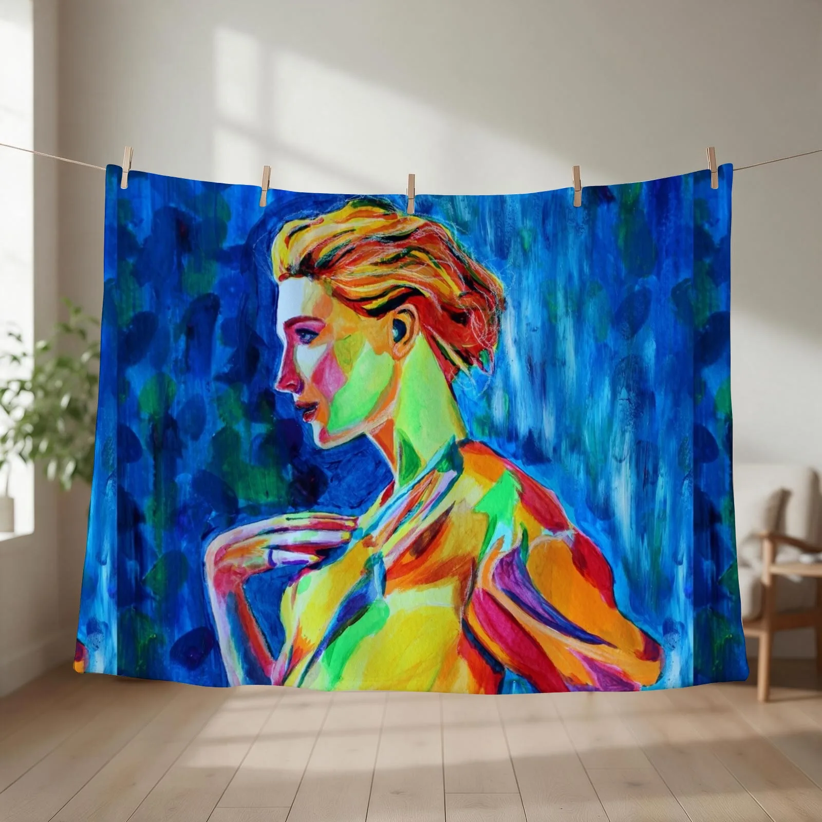 Cate Blanchett by Annie Leibovitz Throw Blanket couch cozy soft plush fuzzy picnic outdoor blanket