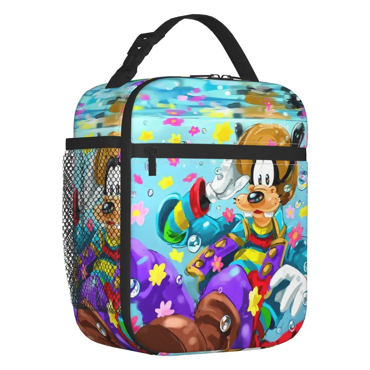 

Goofy Thermal Insulated Lunch Bags Classic Cartoon Movie Pattern Portable Lunch Tote for School Office Outdoor Storage Food Box