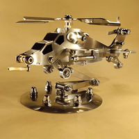 New handmade stainless steel manufacturing metal crafts SMG Wu ten helicopter model office car decoration