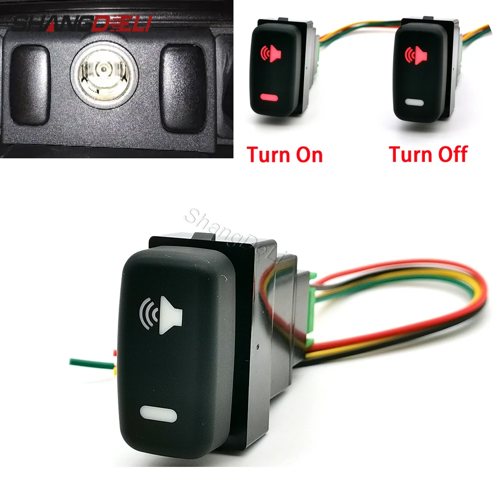 Modified Car Red LED Light Volume Switch Button for Mitsubishi Outlander 06-12 Lancer Pajero Triton L200 ASX