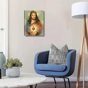 Jesus e Sagrado Coração Pintura em Lona, Wall Art Poster, Católica Christian Picture, Home Decor, Sem moldura, Virgin Mercy, Abstrato, 1Pc 8 principais vendas poster católico - №7